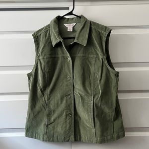 Northern Reflections Sage Green Corduroy Vest - Women’s L | Unisex M